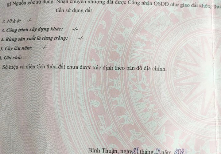 ĐẤT ĐẸP – GIÁ TỐT - Chính Chủ Cần Bán nhanh lô đất MẶT TIỀN tại Xã Hàm Chính, Huyện Hàm Thuận Bắc