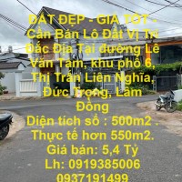 ĐẤT ĐẸP - GIÁ TỐT - Cần Bán Lô Đất Vị Trí Đắc Địa Tại Thị Trấn Liên Nghĩa, Đức Trọng, Lâm Đồng