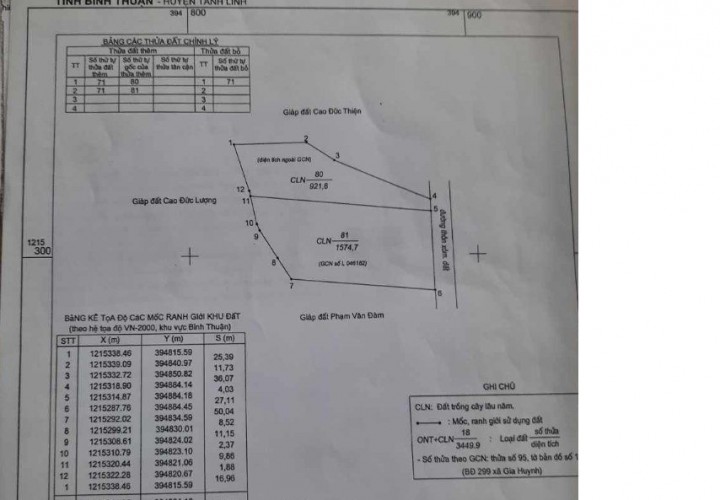 Đất Đẹp - Giá Tốt - Chính Chủ Cần Bán Lô Đất Vị Trí Đẹp Tại Xã Gia Huynh, Tánh Linh Bình Thuận