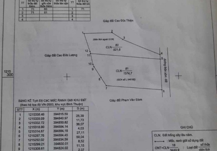 Đất Đẹp - Giá Tốt - Chính Chủ Cần Bán Lô Đất Vị Trí Đẹp Tại Xã Gia Huynh, Tánh Linh Bình Thuận