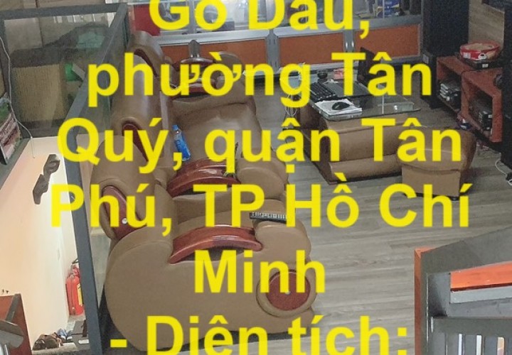 BÁN NHÀ MTKD đường Gò Dầu, phường Tân Quý, quận Tân Phú, TP Hồ Chí Minh