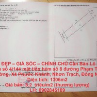 ĐẤT ĐẸP – GIÁ SỐC – CHÍNH CHỦ Cần Bán Lô Đất Xã Phước Khánh, Nhơn Trạch, Đồng Nai