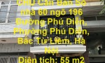 KINH DOANH- Ô TÔ TRÁNH - CHÍNH CHỦ Cần Bán số nhà 60 ngõ 196  Phú Diễn, Bắc Từ Liêm, Hà Nội