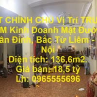 ĐẤT CHÍNH CHỦ Vị Trí TRUNG TÂM Kinh Doanh Mặt Đường Xuân Đỉnh, Bắc Từ Liêm - Hà Nội