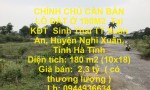 CHÍNH CHỦ CẦN BÁN LÔ ĐẤT Ở 180M2  Tại KĐT  Sinh Thái TT Xuân An, Huyện Nghi Xuân, Tỉnh Hà Tĩnh