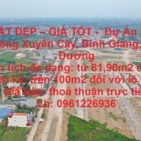 ĐẤT ĐẸP – GIÁ TỐT -  Dự Án KDC Vòng Xuyến Cậy, Bình Giang, Hải Dương