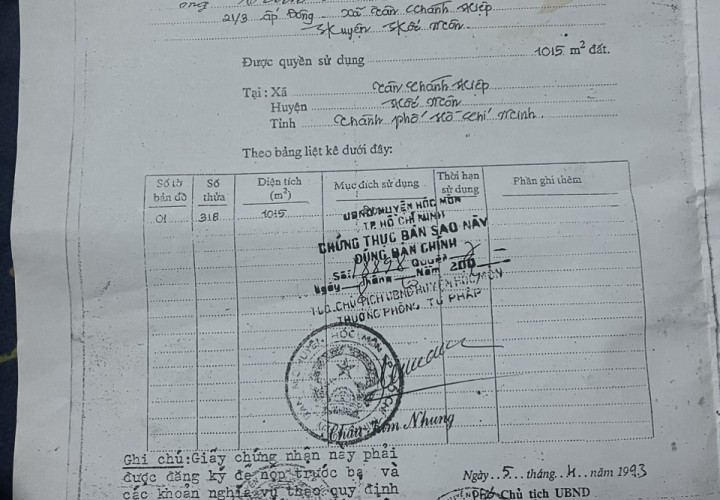 NHÀ CHÍNH CHỦ - GIÁ TỐT Cần bán nhanh căn nhà vị trí đẹp tại huyện Hóc Môn, TPHCM