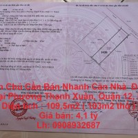 Chính Chủ Cần Bán Nhanh Căn Nhà  Đẹp Vị Trí Tại Phường Thạnh Xuân, Quận 12, HCM