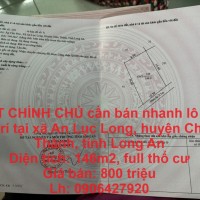 ĐẤT CHÍNH CHỦ cần bán nhanh lô đất vị trí tại huyện Châu Thành, tỉnh Long An