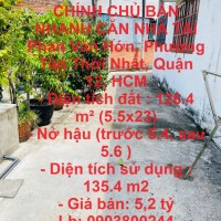 CHÍNH CHỦ BÁN NHANH CĂN NHÀ TẠI Phan Văn Hớn, Phường Tân Thới Nhất, Quận 12, HCM