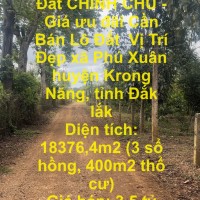 Đất CHÍNH CHỦ - Giá ưu đãi Cần Bán Lô Đất  Vị Trí Đẹp xã Phú Xuân huyện Krong Năng, tỉnh Đắk lắk