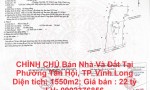 CHÍNH CHỦ Bán Nhà Và Đất Tại Phường Tân Hội, TP. Vĩnh Long