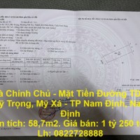 Nhà Chính Chủ - Mặt Tiền Đường TDP 3 Mỹ Trọng, Mỹ Xá - TP Nam Định, Nam Định