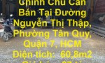 Đất Đẹp - Giá Tốt - Chính Chủ Cần Bán Tại Đường Nguyễn Thị Thập, Phường Tân Quy, Quận 7, HCM