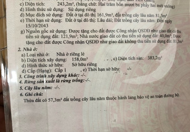 NHÀ CHÍNH CHỦ - GIÁ TỐT Cần Bán Nhanh CĂN NHÀ Vị Trí Đắc Địa Thị Trấn Chợ Gạo Tiền Giang