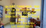 Bán ĐẤT TẶNG NHÀ - Mặt Tiền Tại Xã Tân An, Huyện Vĩnh Cửu, Đồng Nai