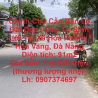 Chính Chủ Cần Bán Lô Đất Đẹp - Đầu Tư Sinh Lời Tại Xã Hòa Phong, Hòa Vang, Đà Nẵng