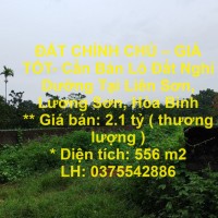 ĐẤT CHÍNH CHỦ – GIÁ TỐT- Cần Bán Lô Đất Nghỉ Dưỡng Tại Liên Sơn, Lương Sơn, Hòa Bình