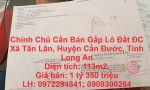 Chính Chủ Cần Bán Gấp Lô Đất ĐC Xã Tân Lân, Huyện Cần Đước, Tỉnh Long An