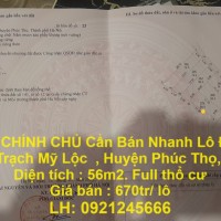 GIÁ TỐT - CHÍNH CHỦ Cần Bán Nhanh Lô Đất Đẹp Vị Trí Tại Huyện Phúc Thọ, TP Hà Nội