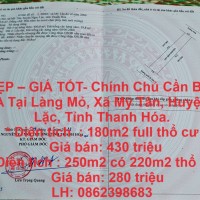 ĐẤT ĐẸP – GIÁ TỐT- Chính Chủ Cần Bán 2 Lô QL 15A Tại Ngọc Lặc, Thanh Hóa.