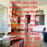 Chính chủ cần bán nhanh căn chung cư Him Lam giá cực tốt Sổ hồng riêng, phường 7, quận 8, TPHCM