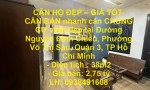 CĂN HỘ ĐẸP – GIÁ TỐT- CẦN BÁN nhanh căn CHUNG CƯ view đẹp tại quận 3, TPHCM