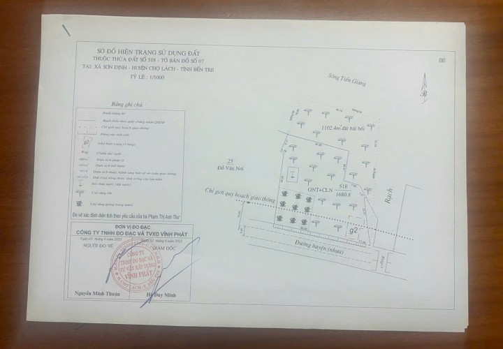 CHÍNH CHỦ cần bán Lô Đất MẶT TIỀN đường Võ Trường Toản tại xã SƠN ĐỊNH - Chợ LÁCH - BẾN TRE