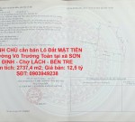 CHÍNH CHỦ cần bán Lô Đất MẶT TIỀN đường Võ Trường Toản tại xã SƠN ĐỊNH - Chợ LÁCH - BẾN TRE