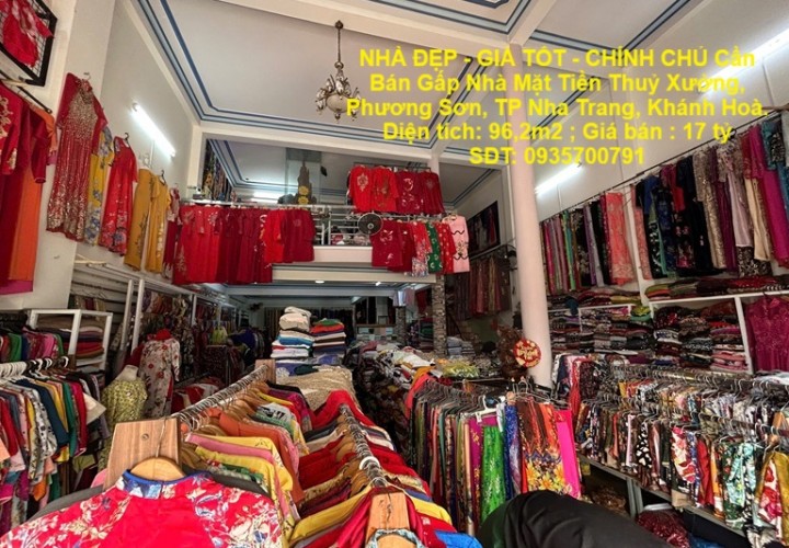 NHÀ ĐẸP - GIÁ TỐT - CHÍNH CHỦ Cần Bán Gấp Nhà Mặt Tiền Thuỷ Xưởng, Phương Sơn, TP Nha Trang, Khánh Hoà.