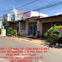 ĐẤT ĐẸP – GIÁ ĐẦU TƯ - CẦN BÁN LÔ ĐẤT A13 KDC VÕ VĂN TẦN Ở P. Phú Trinh, TP. Phan Thiết, Bình Thuận