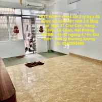 HOT HOT !! chưa tới 2 tỷ bạn đã được sở hữu căn nhà 2.5 tầng tại Chợ Con - Hồ Sen - Hàng Kênh