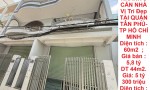 NHÀ ĐẸP – GIÁ ĐẦU TƯ  – CẦN BÁN  NHANH 3 CĂN NHÀ Vị Trí Đẹp TẠI QUẬN TÂN PHÚ-  TP HỒ CHÍ MINH