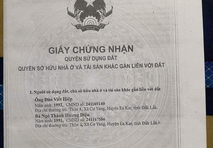 ĐẤT ĐẸP – GIÁ ĐẦU TƯ - CHÍNH CHỦ CẦN BÁN GẤP LÔ ĐẤT Xã EaPal, Eakar, Đắk Lắk.