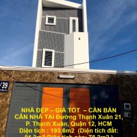 NHÀ ĐẸP – GIÁ TỐT  – CẦN BÁN  CĂN NHÀ TẠI Đường Thạnh Xuân 21, P. Thạnh Xuân, Quận 12, HCM