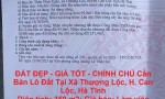 ĐẤT ĐẸP - GIÁ TỐT - CHÍNH CHỦ Cần Bán Lô Đất Tại Xã Thượng Lộc, H. Can Lộc, Hà Tĩnh