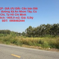 VỊ TRÍ ĐẸP- GIÁ ƯU ĐÃI- Cần bán Đất mặt tiền đường Xã An Nhơn Tây, Củ Chi, Tp Hồ Chí Minh