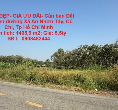 VỊ TRÍ ĐẸP- GIÁ ƯU ĐÃI- Cần bán Đất mặt tiền đường Xã An Nhơn Tây, Củ Chi, Tp Hồ Chí Minh