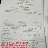 HOT HOT - CẦN BÁN 3 LÔ ĐẤT LIỀN KỀ TẠI Đường Nguyễn Thị Tú, Phường Bình Hưng Hòa B, Bình Tân, HCM