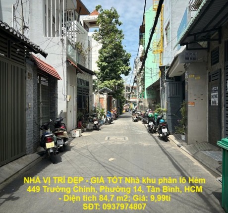 NHÀ VỊ TRÍ ĐẸP - GIÁ TỐT Nhà khu phân lô phường 14 Tân Bình, Hồ Chí Minh, ô tô ngủ trong nhà