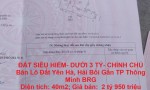 ĐẤT SIÊU HIẾM- DƯỚI 3 TỶ- CHÍNH CHỦ  Bán Lô Đất Yên Hà, Hải Bối Gần TP Thông Minh BRG