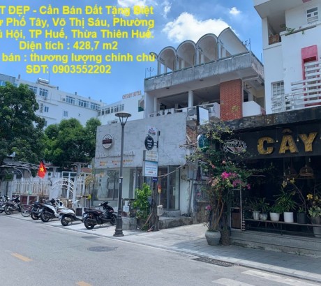 ĐẤT ĐẸP - Cần Bán Đất Tặng Biệt Thự Phố Tây, Võ Thị Sáu, Phường Phú Hội, TP Huế, Thừa Thiên Huế.