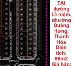 HOT HOT - CẦN BÁN LÔ ĐẤT DỰ ÁN 1279 TẠI đường Lê niệm, phường Quảng Hưng, Thanh Hóa