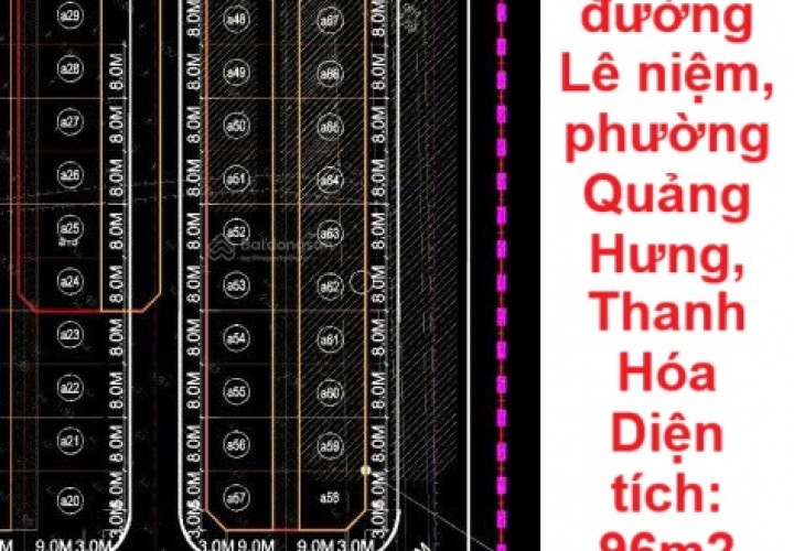 HOT HOT - CẦN BÁN LÔ ĐẤT DỰ ÁN 1279 TẠI đường Lê niệm, phường Quảng Hưng, Thanh Hóa