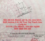 Bán đất thổ 462m2, sát QL.62, view kênh, SHR, đường ô tô, Xã Thuỷ Tây Thạnh Hóa, Long An