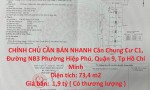 CHÍNH CHỦ CẦN BÁN NHANH Căn Chung Cư C1, Đường NB3 Quận 9 - TP Hồ Chí Minh