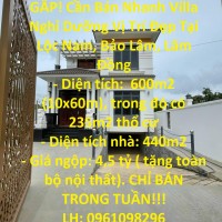 GẤP! Cần Bán Nhanh Villa Nghỉ Dưỡng Vị Trí Đẹp Tại Lộc Nam, Bảo Lâm, Lâm Đồng