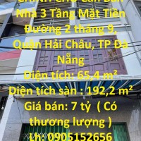CHÍNH CHỦ Cần Bán Nhà 3 Tầng Mặt Tiền Đường 2 tháng 9, Quận Hải Châu, TP Đà Nẵng