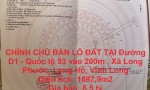 CHÍNH CHỦ BÁN LÔ ĐẤT TẠI Đường D1 - Quốc lộ 53 vào 200m , Xã Long Phước, Long Hồ, Vĩnh Long