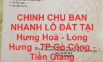 CHÍNH CHỦ BÁN NHANH LÔ ĐẤT TẠI Hưng Hoà - Long Hưng - TP Gò Công - Tiền Giang